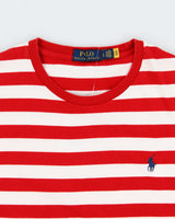 Vintage Polo Ralph Lauren Heavyweight Striped Single Stitch Crewneck T-Shirt - L