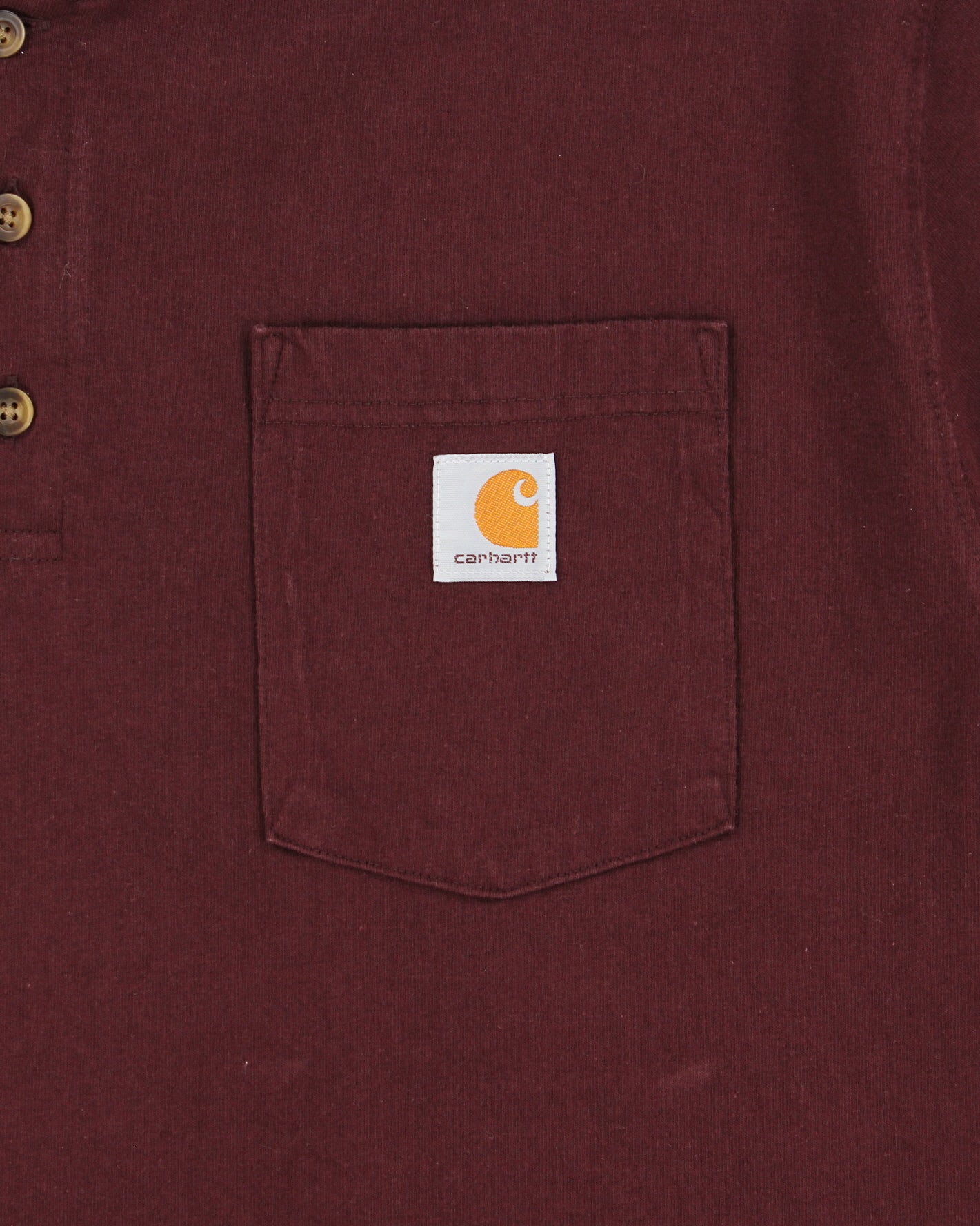 Vintage Carhartt Heavyweight Loose Fit Henley Pocket T-Shirt - XL