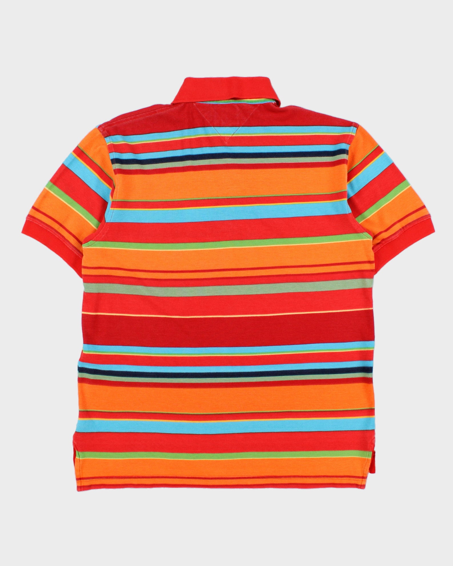 Vintage Y2K 00s Tommy Hilfiger Classic Striped Short Sleeve Polo Shirt - M