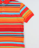 Vintage Y2K 00s Tommy Hilfiger Classic Striped Short Sleeve Polo Shirt - M