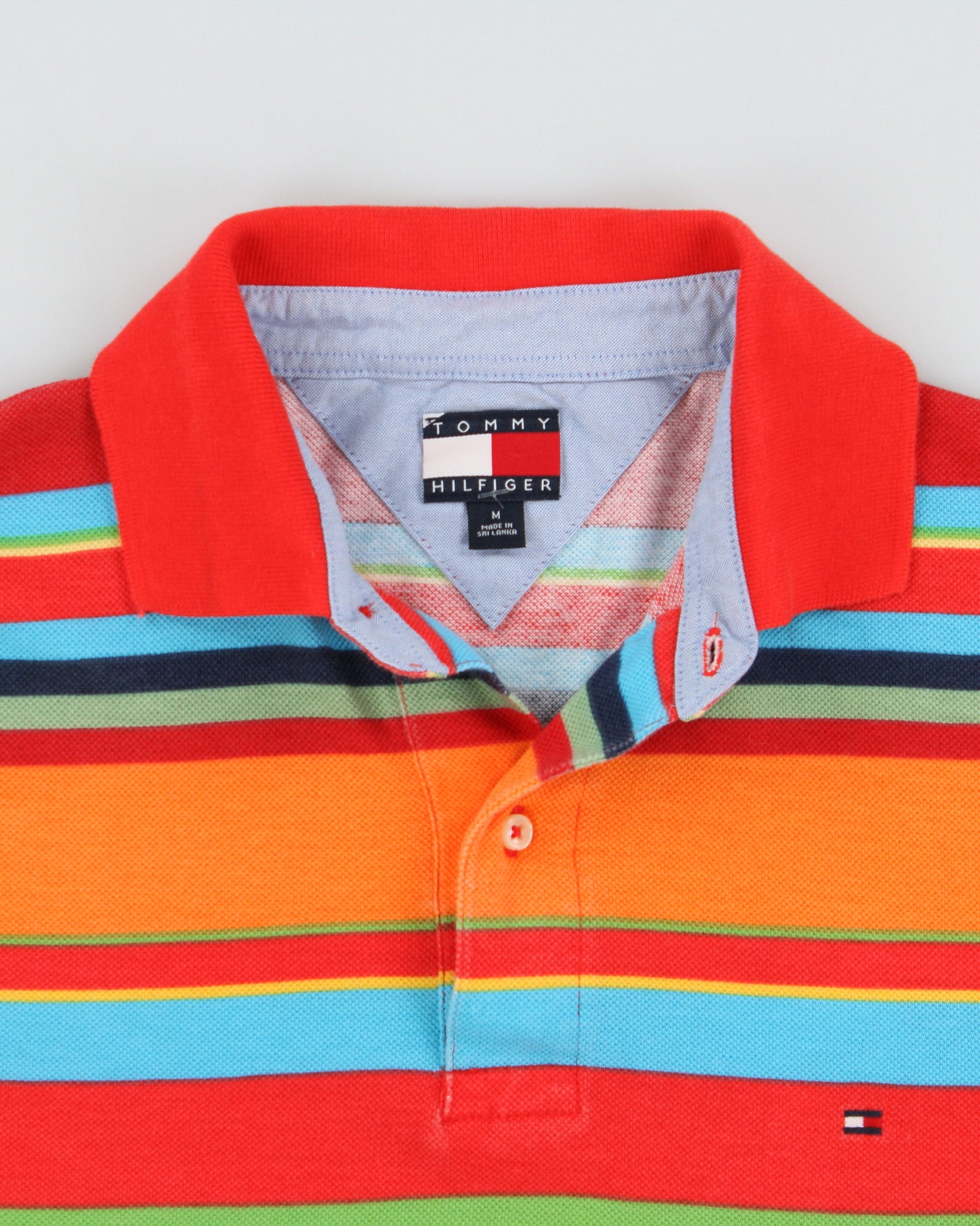 Vintage Y2K 00s Tommy Hilfiger Classic Striped Short Sleeve Polo Shirt - M