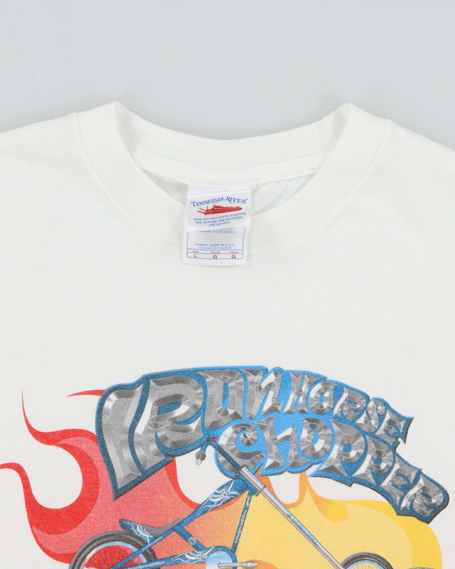 Vintage Y2K 00s Ironhorse Chopper Heavyweight Tennessee River Crewneck T-Shirt - XL