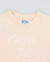 Vintage 1992 Catch The Wind Baby Pink Heavyweight Hanes Beefy Single Stitch Made In USA Crewneck T-Shirt - L