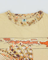 Vintage 1990s Bali Islands Graphic Tan Distressed Single Stitch Boxy Crewneck T-Shirt - XL