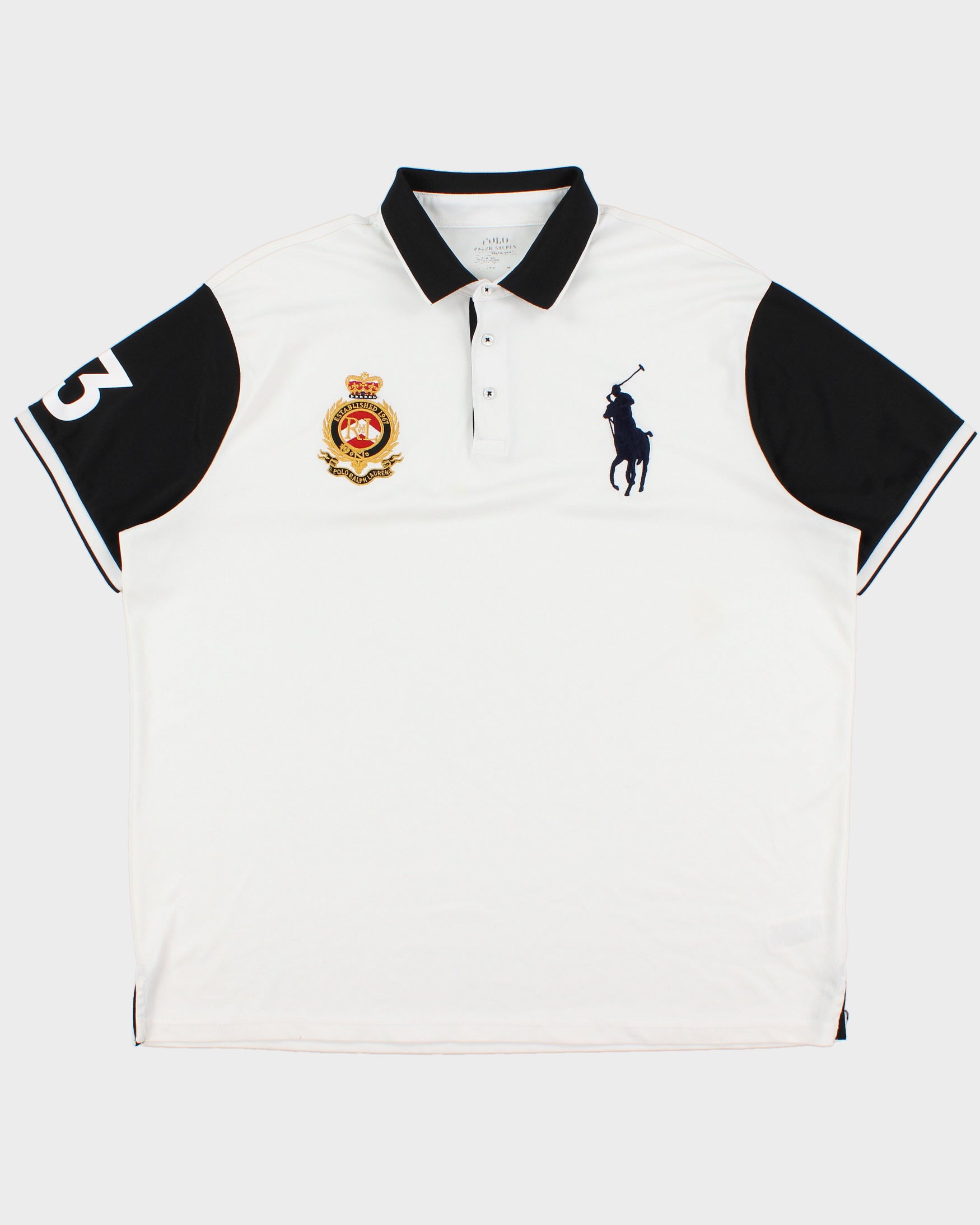 Vintage Polo Ralph Lauren Performance Big Pony Crest Embroidered Short Sleeve Polo Shirt - XXL