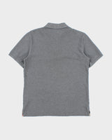 Vintage Burberry Brit Grey Marl Nova Check Placket Classic Fit Short Sleeve Polo Shirt - M
