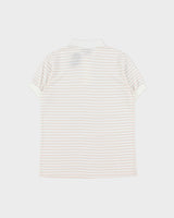 DSWT Vintage 1990s Lemon Stick Striped Ribbed Cuff Short Sleeve Polo Shirt - M