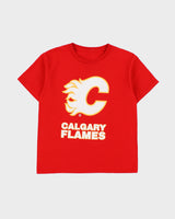 Vintage Y2K 00s Calgary Flames Heavyweight Boxy NHL Crewneck T-Shirt - S