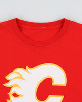 Vintage Y2K 00s Calgary Flames Heavyweight Boxy NHL Crewneck T-Shirt - S