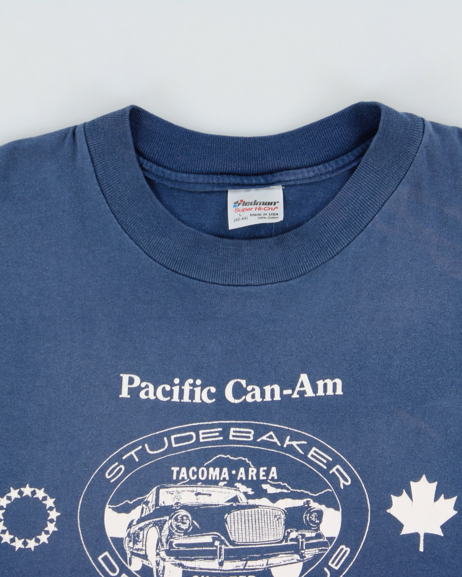 Vintage 1988 Pacific Can-Am Zone Meet Heavyweight Stedman Super Hi-Cru Single Stitch Made In USA Crewneck T-Shirt - L