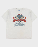 Vintage 1997 Gibsons, Bantam Baseball Championships Grey Marl Heavyweight Gildan Crewneck T-Shirt - XL