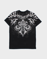 Vintage Y2K 00s Affliction Skeleton Spell Out Crewneck T-Shirt - S