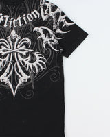 Vintage Y2K 00s Affliction Skeleton Spell Out Crewneck T-Shirt - S