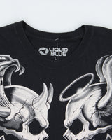 Vintage Liquid Blue Heaven Or Hell Distressed Crewneck T-Shirt - L