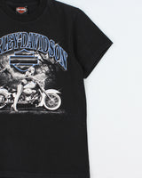 Vintage Harley Davidson Las Vegas Nevada Heavyweight Made In USA Crewneck T-Shirt - S