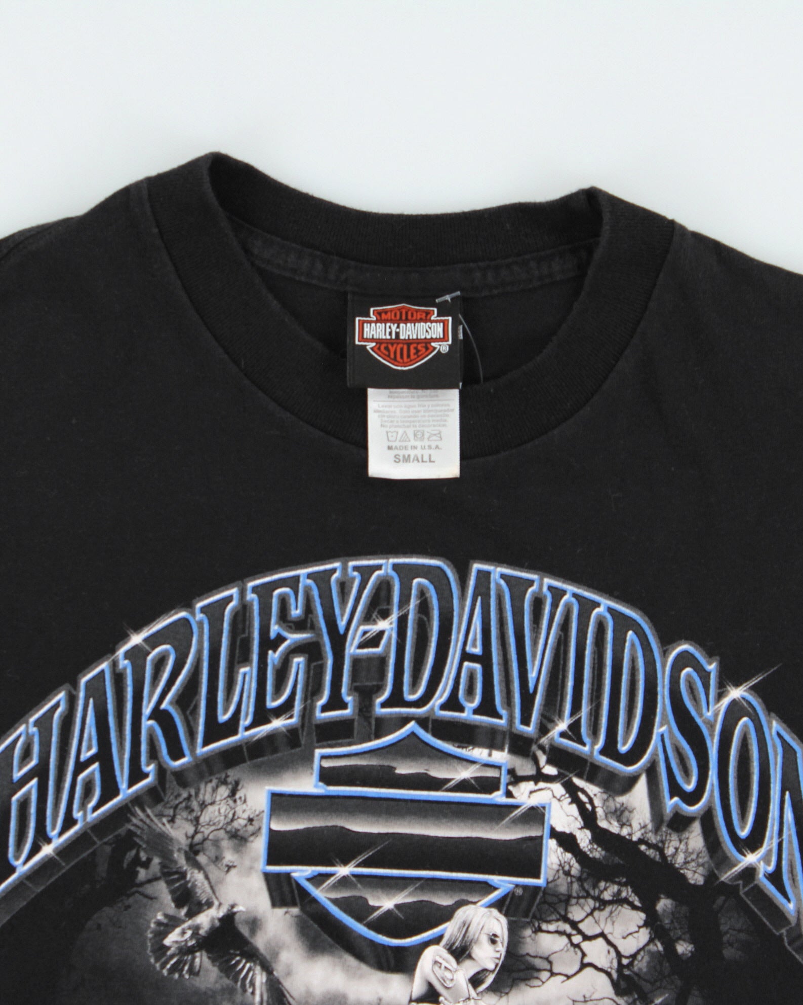 Vintage Harley Davidson Las Vegas Nevada Heavyweight Made In USA Crewneck T-Shirt - S