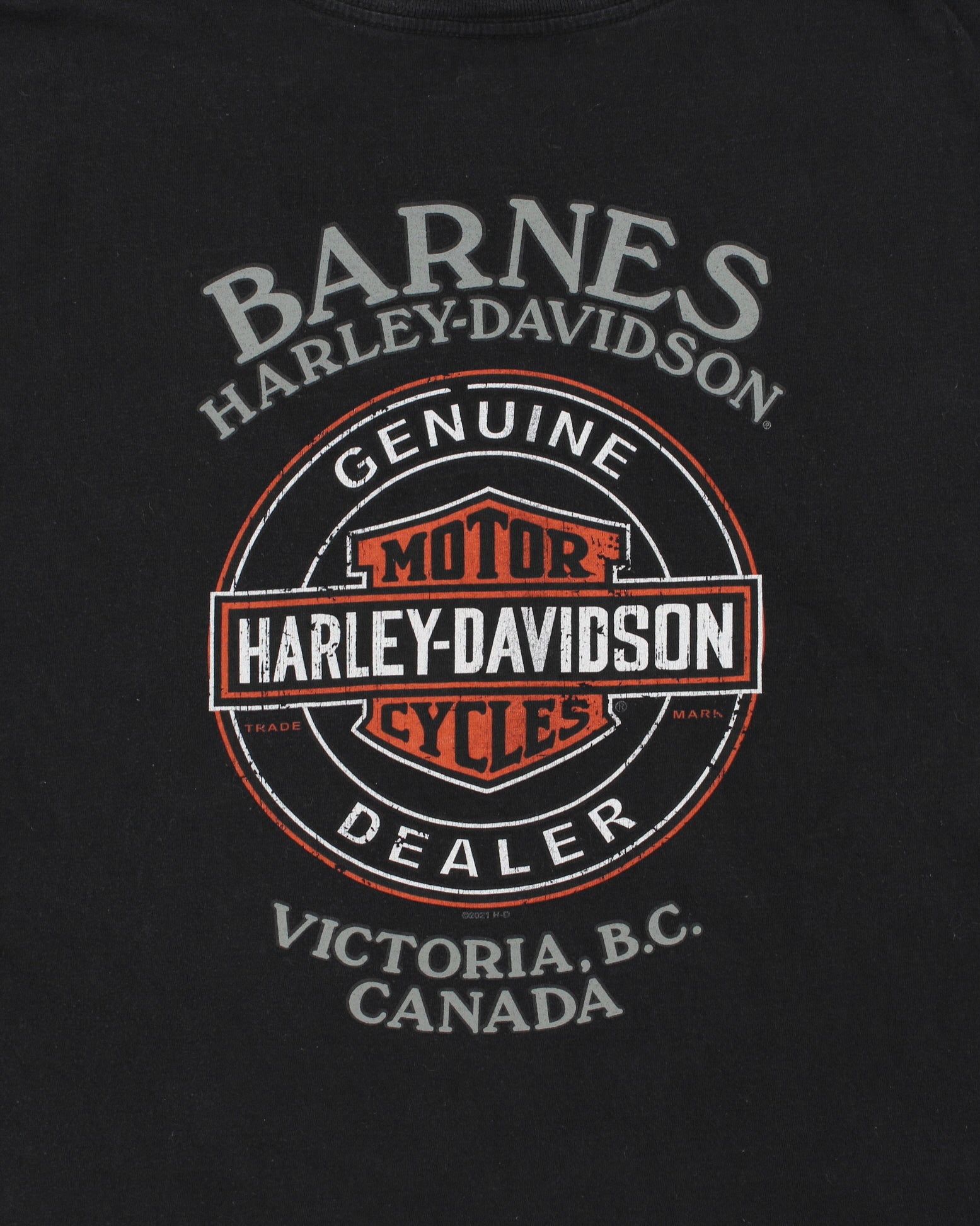 Vintage Harley Davidson Heavyweight Barnes Victoria, B.C Crewneck T-Shirt - XXL