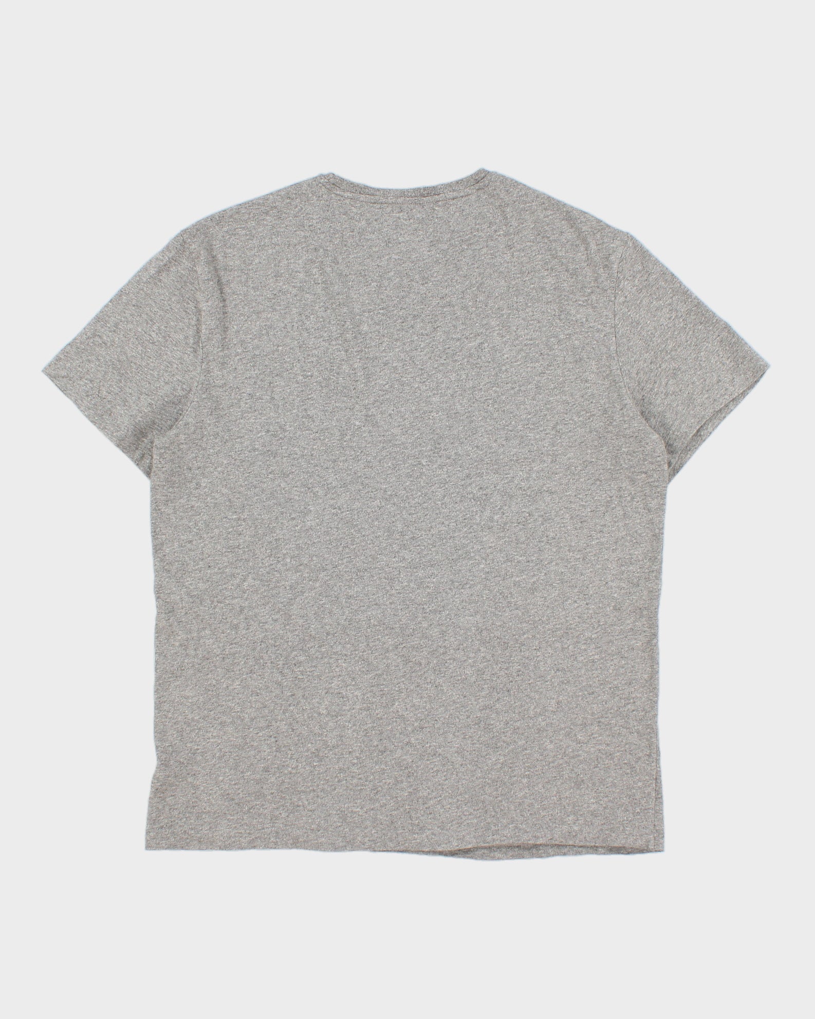 Vintage Polo Ralph Lauren Marl Grey Heavyweight Single Stitch Crewneck T-Shirt - M