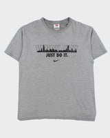 Vintage Y2K 00s Nike Team Marl Grey Heavyweight Chicago Crewneck T-Shirt - L