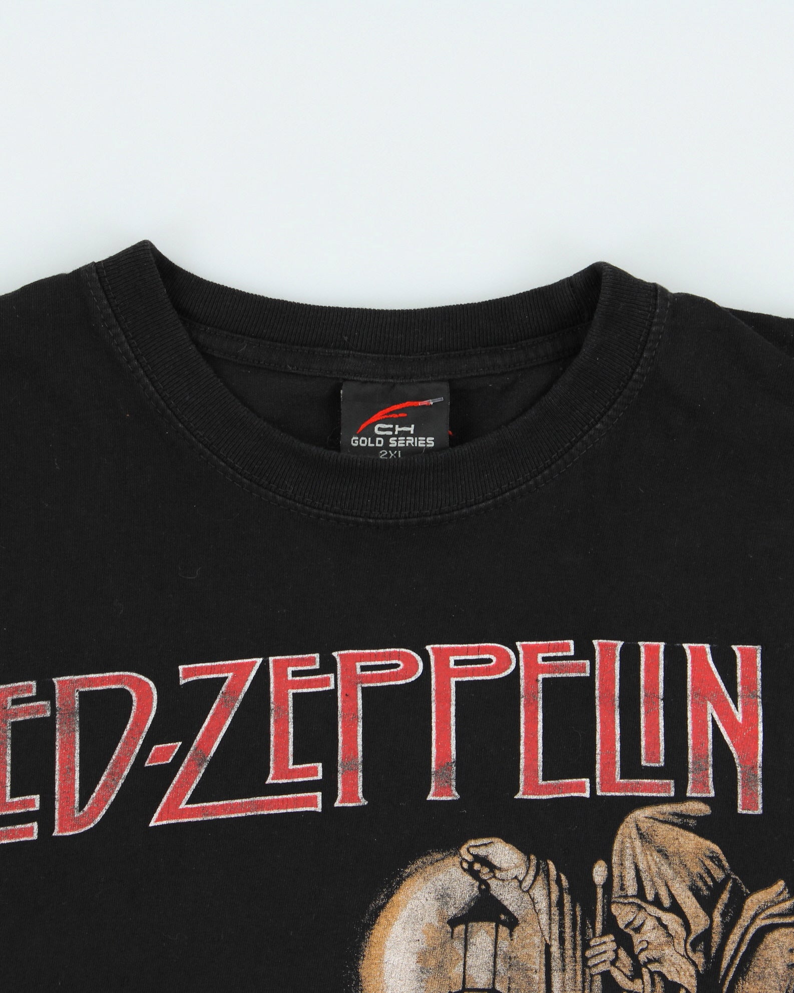 Vintage Led-Zeppelin Stairway To Heaven Heavyweight CH Gold Series Crewneck T-Shirt - XXL