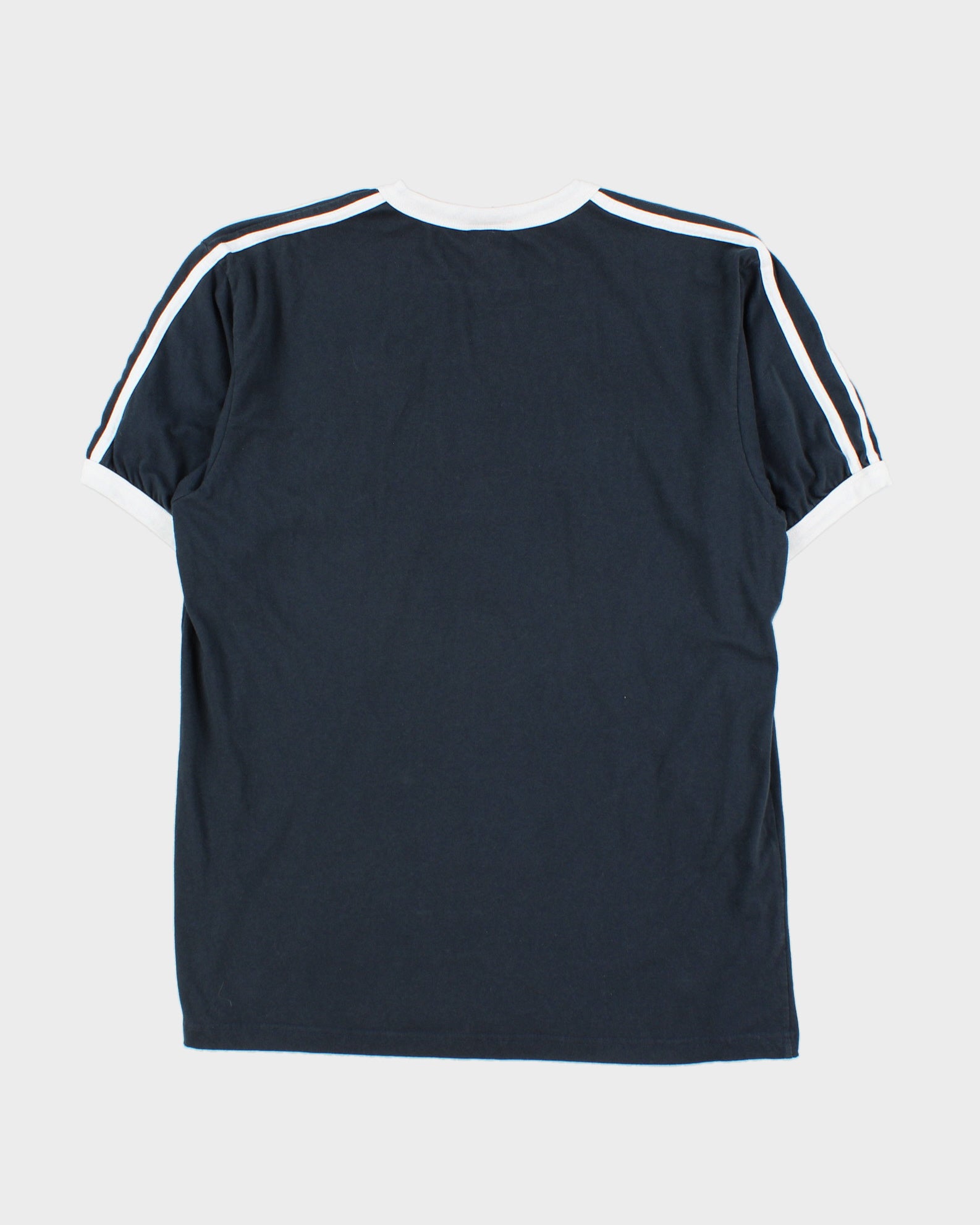 Vintage Y2K 00s Australia Navy Embroidered Striped Crewneck Ringer T-Shirt - L
