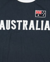 Vintage Y2K 00s Australia Navy Embroidered Striped Crewneck Ringer T-Shirt - L