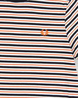 Vintage Fred Perry Embroidered Heritage Striped Heavyweight Crewneck T-Shirt - M