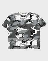 Vintage Y2K 00s Woodland Snow Camo Heavyweight Crewneck T-Shirt - M