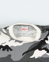 Vintage Y2K 00s Woodland Snow Camo Heavyweight Crewneck T-Shirt - M