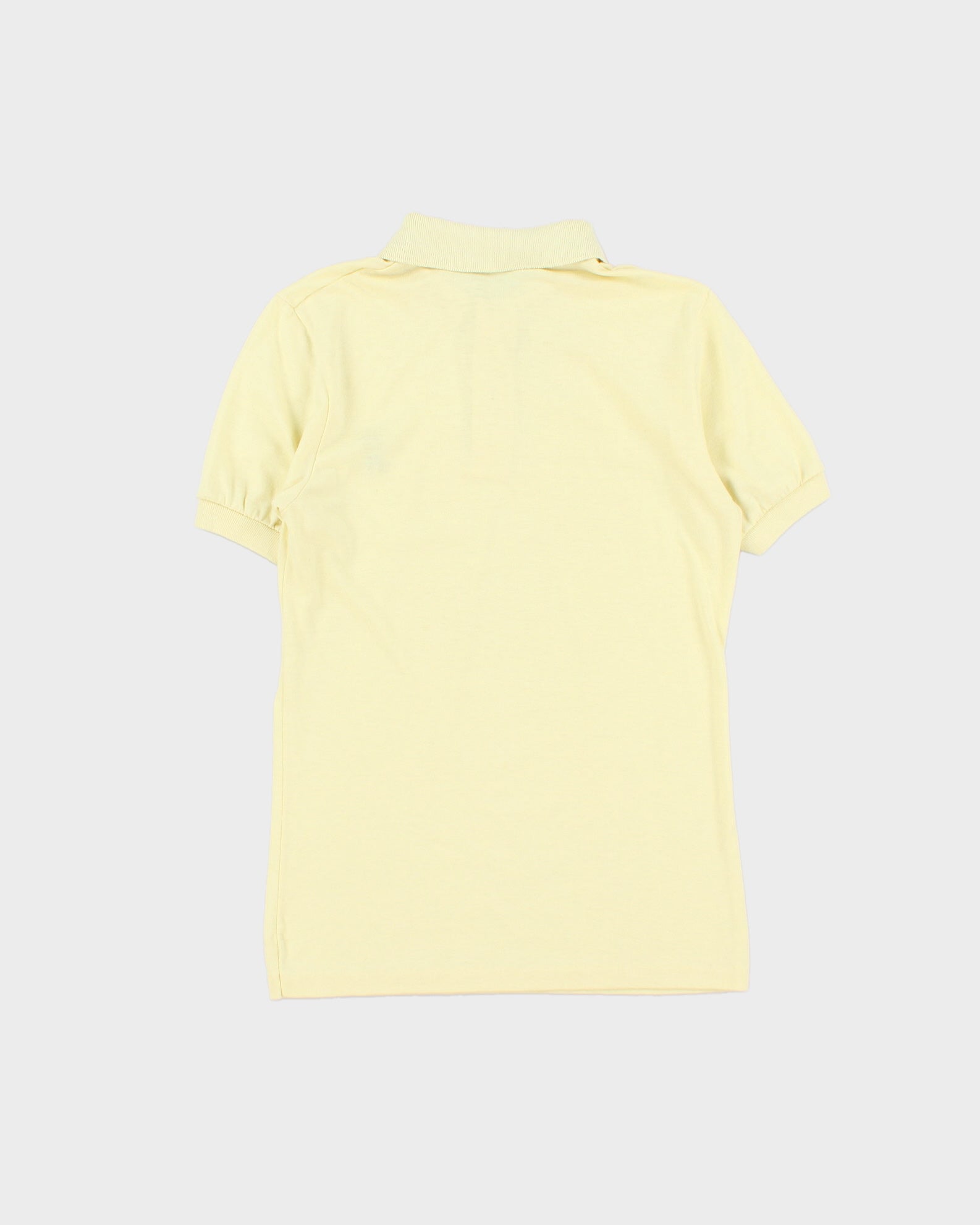 Vintage 1982 Disney Pale Yellow Embroidered Mickey Single Stitch Made In USA Short Sleeve Polo Shirt - S