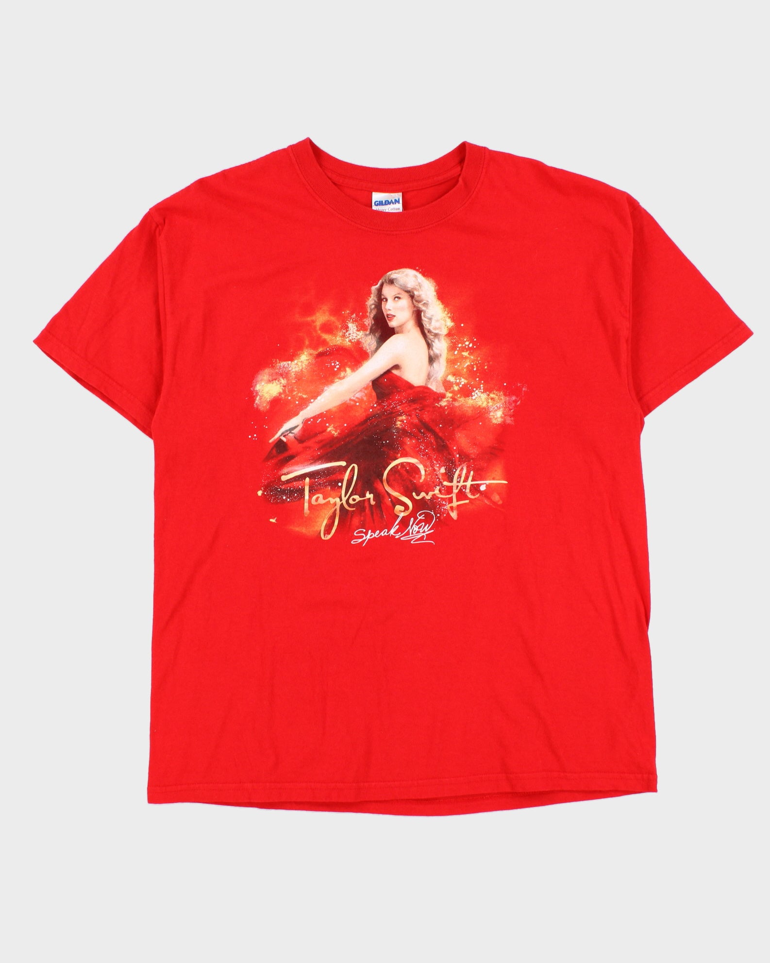 Vintage 2011 Taylor Swift Speak Now U.S Tour Heavyweight Gildan Crewneck T-Shirt - L