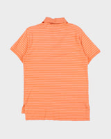 Vintage 1990s Polo Ralph Lauren Stripe Short Sleeve Polo Shirt - M
