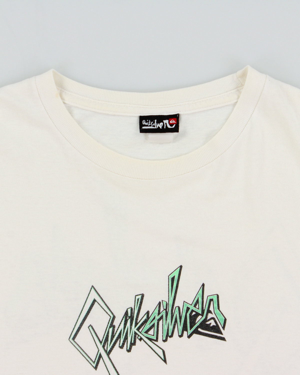 Vintage Y2K 00s Quiksilver Heavyweight Big Logo Crewneck T-Shirt - L