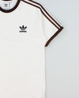 Vintage Adidas Originals Heavyweight Embroidered Classic Crewneck Ringer T-Shirt - L