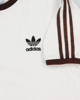 Vintage Adidas Originals Heavyweight Embroidered Classic Crewneck Ringer T-Shirt - L