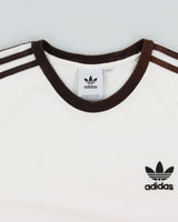 Vintage Adidas Originals Heavyweight Embroidered Classic Crewneck Ringer T-Shirt - L