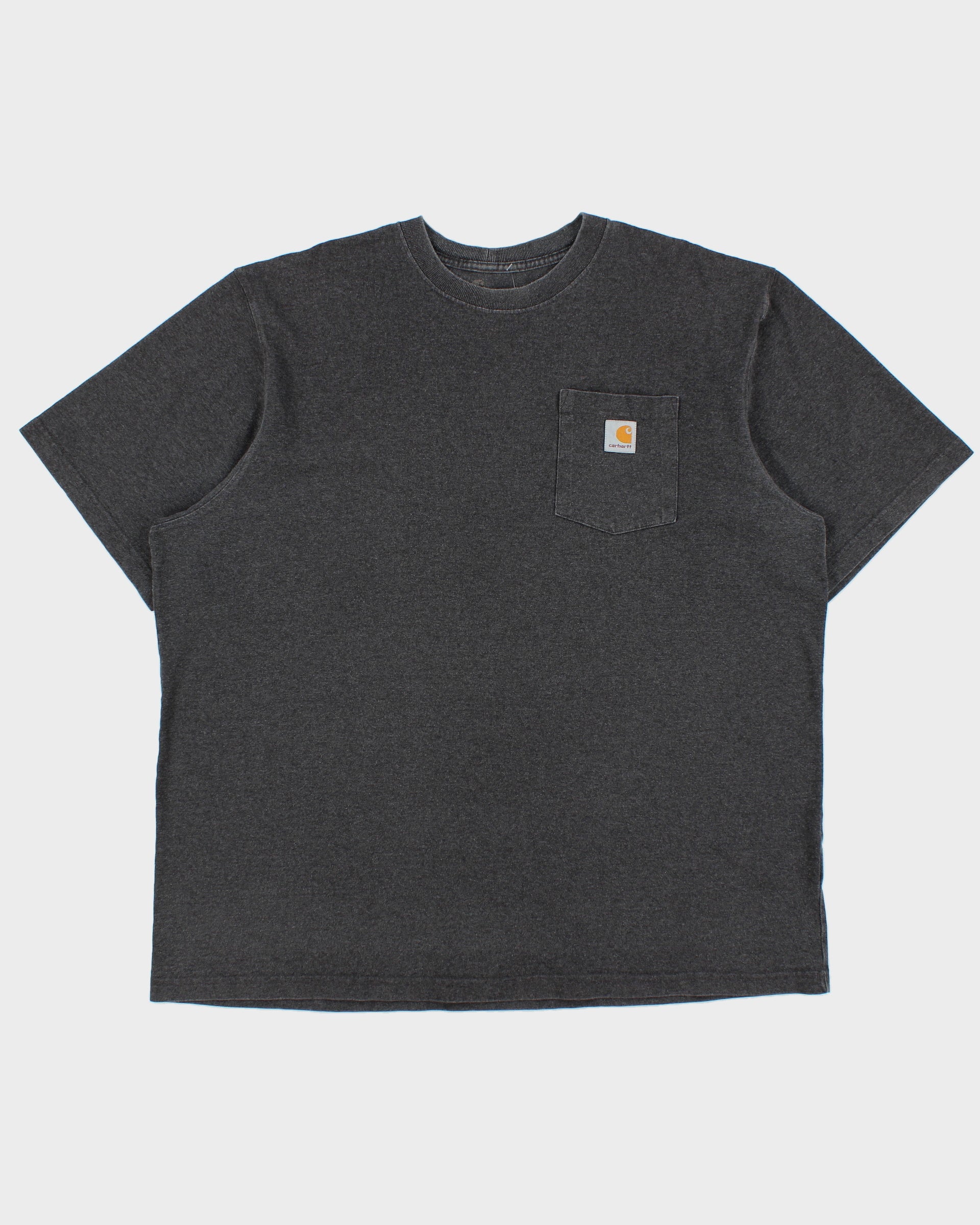 Vintage Carhartt Grey Marl Heavyweight Original Fit Crewneck Pocket T-Shirt - XXL