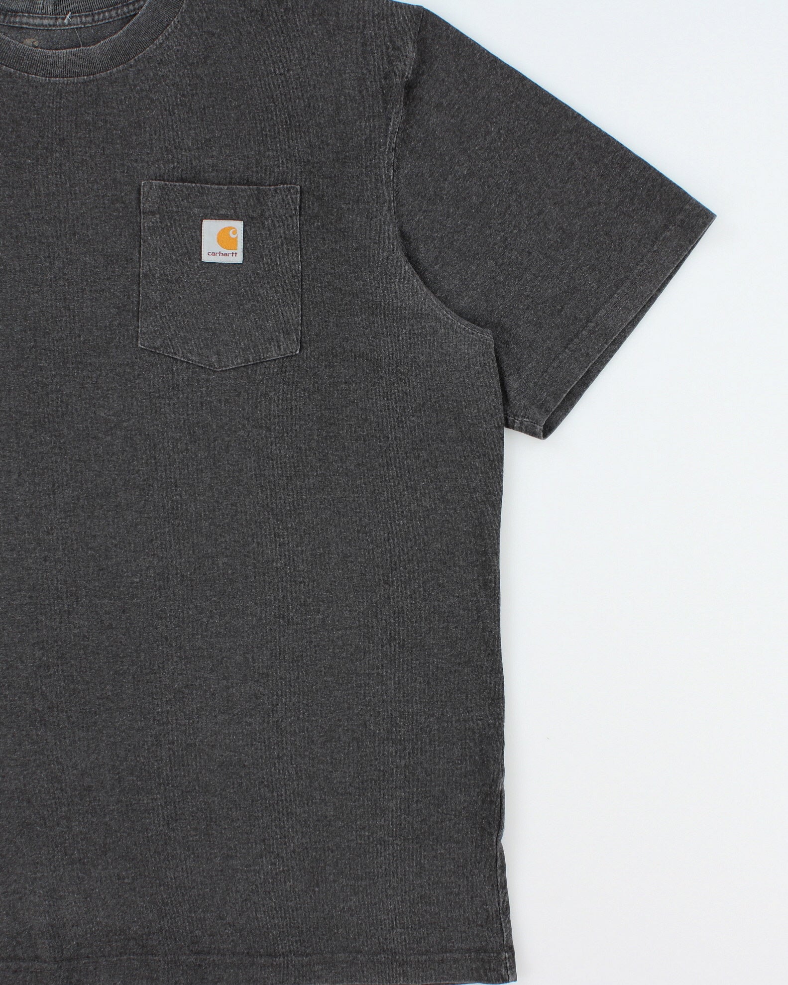 Vintage Carhartt Grey Marl Heavyweight Original Fit Crewneck Pocket T-Shirt - XXL