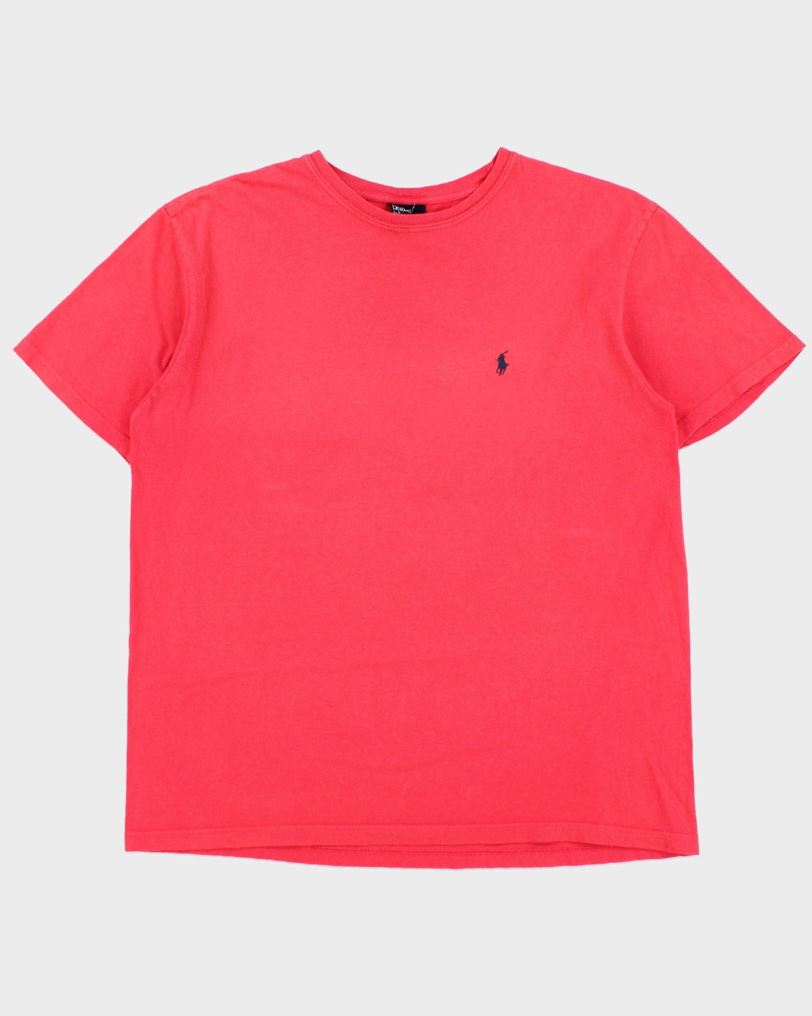 Vintage Y2K 00s Polo Ralph Lauren Hot Pink Heavyweight Crewneck T-Shirt - M