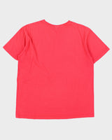 Vintage Y2K 00s Polo Ralph Lauren Hot Pink Heavyweight Crewneck T-Shirt - M