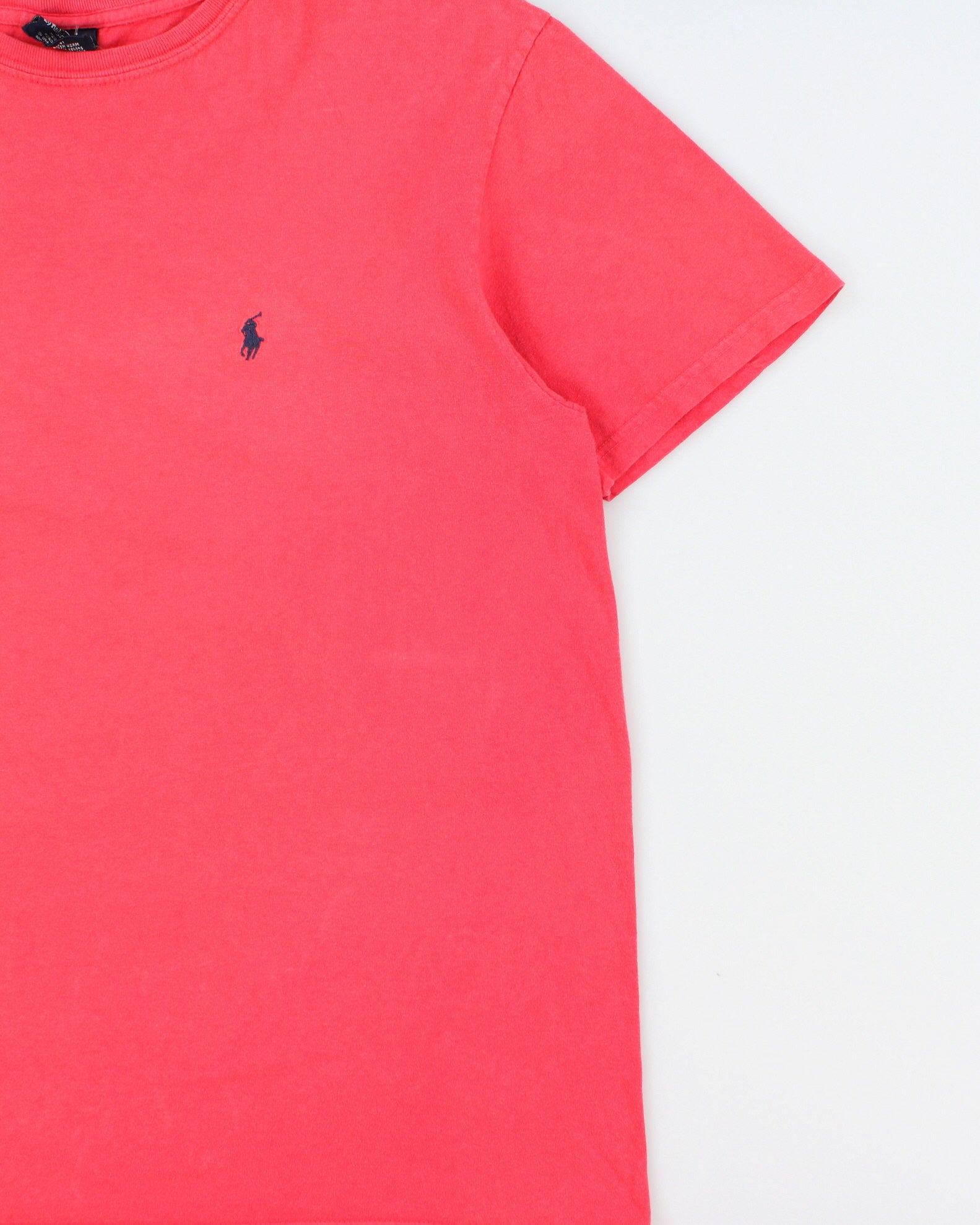 Vintage Y2K 00s Polo Ralph Lauren Hot Pink Heavyweight Crewneck T-Shirt - M