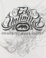 Vintage Y2K 00s Ecko UNLTD Heavyweight Demented &amp; Deranged Classic Crewneck T-Shirt - XL