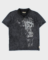 Vintage Y2K 00s Chevignon Acid Wash 57 Graphic Short Sleeve Polo Shirt - XL