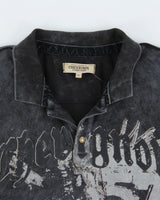 Vintage Y2K 00s Chevignon Acid Wash 57 Graphic Short Sleeve Polo Shirt - XL