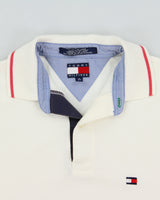 Vintage 1990s Tommy Hilfiger Heavyweight Classic Short Sleeve Polo Shirt - M