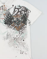 Vintage Y2K 00s Brad Butter Embellished Graphic Single Stitch Short Sleeve Combed Cotton Polo Shirt - XL