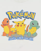 Vintage 1999 Pokemon Official Nintendo 'Gotta Catch Em All' Heavyweight Crewneck T-Shirt - S