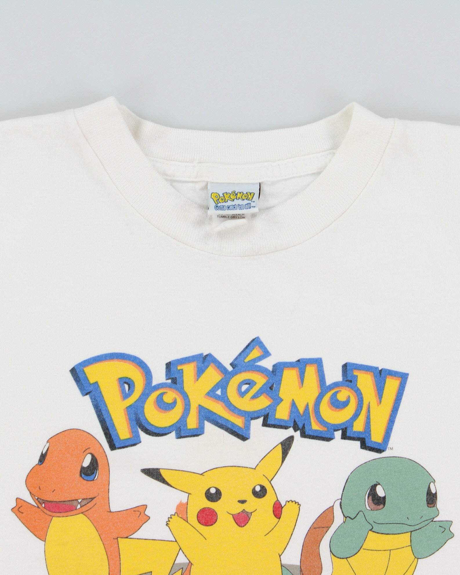 Vintage 1999 Pokemon Official Nintendo 'Gotta Catch Em All' Heavyweight Crewneck T-Shirt - S