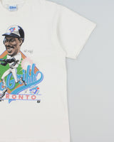 Vintage 1989 Fred McGriff Toronto Blue Jays Heavyweight Salem Single Stitch Made In USA MLB Crewneck T-Shirt - L
