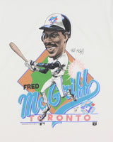 Vintage 1989 Fred McGriff Toronto Blue Jays Heavyweight Salem Single Stitch Made In USA MLB Crewneck T-Shirt - L